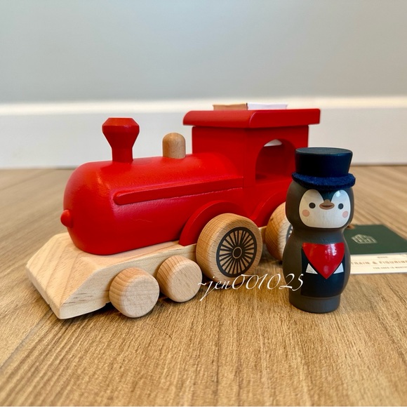 2pc Toy Train with Penguin Conductor Peg Pal - Hearth & Hand Magnolia - Picture 11 of 11